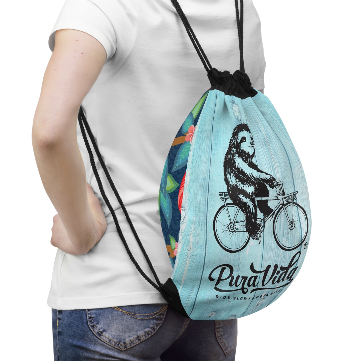 Ride Slow Drawstring Bag