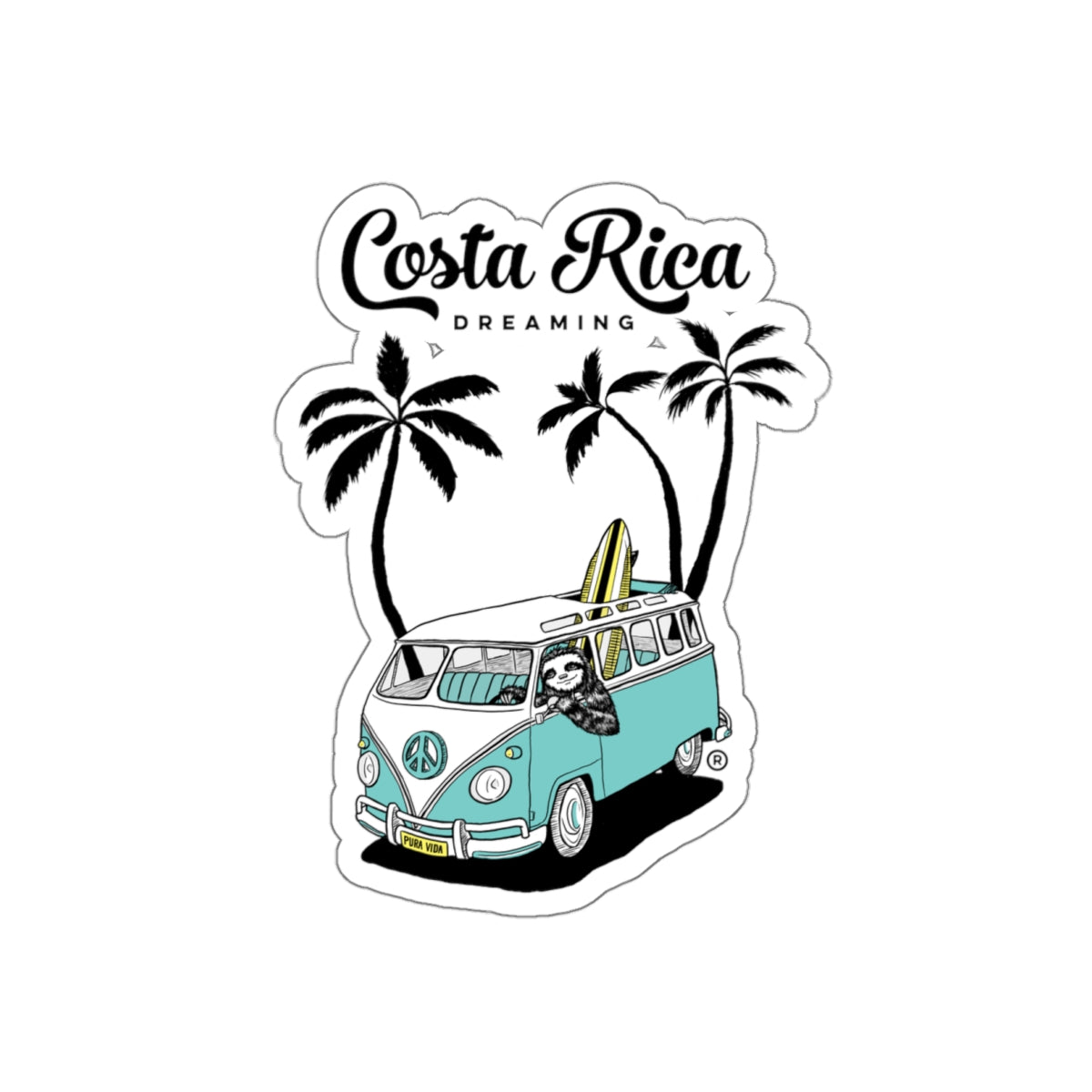 Costa Rica Dreaming Die Cut Sticker