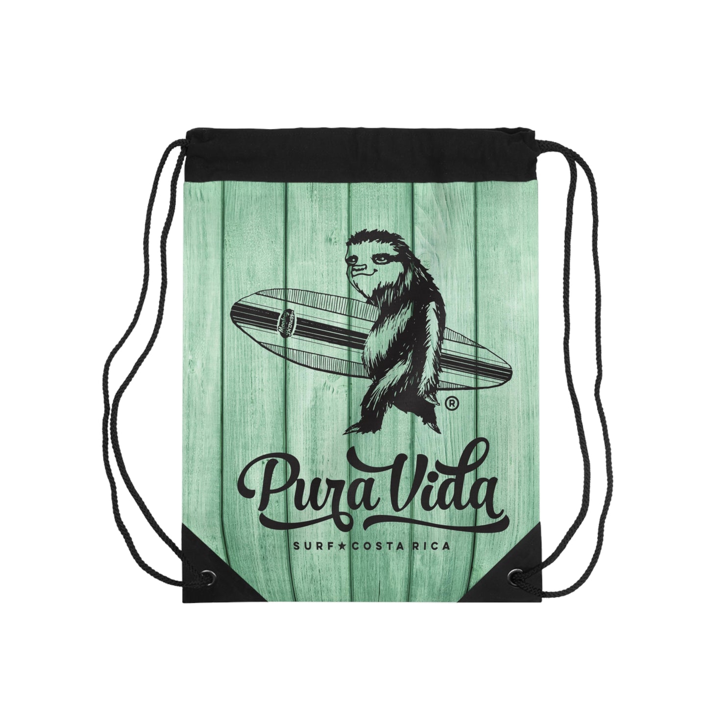 Surfer Sloth Drawstring Backpack