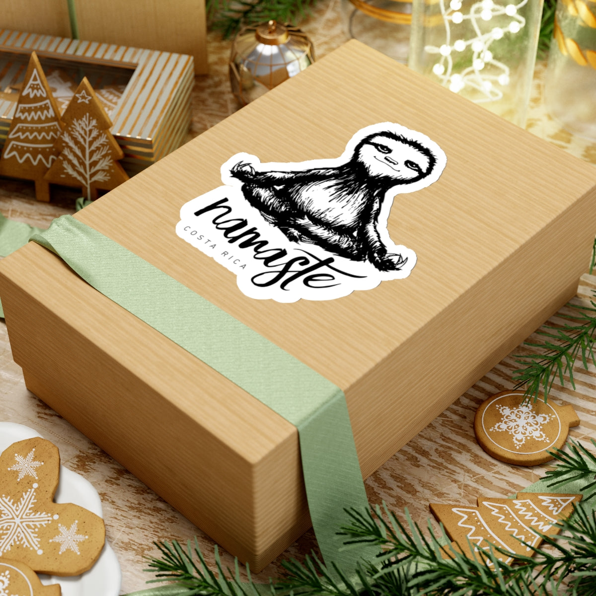 Namaste Sloth Die-Cut Sticker