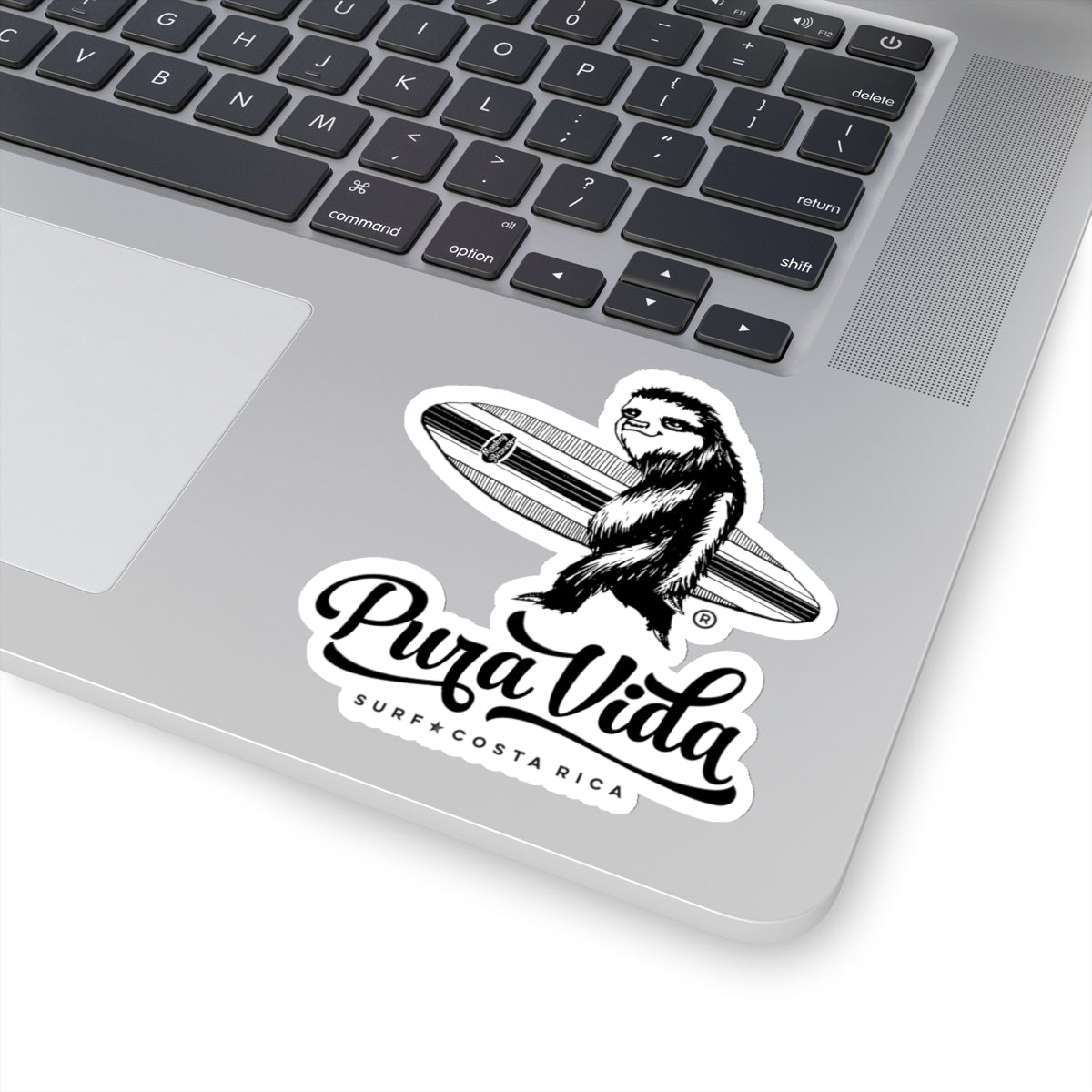 Surfing Sloth Die-Cut Sticker