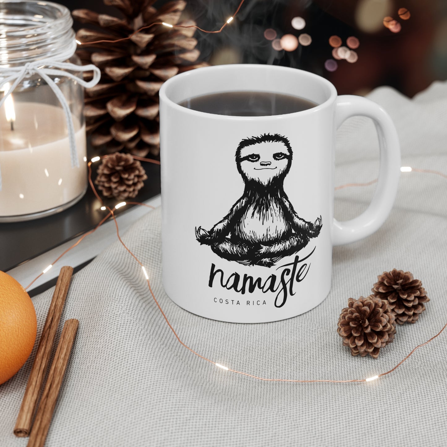 Namaste Sloth Ceramic Mug