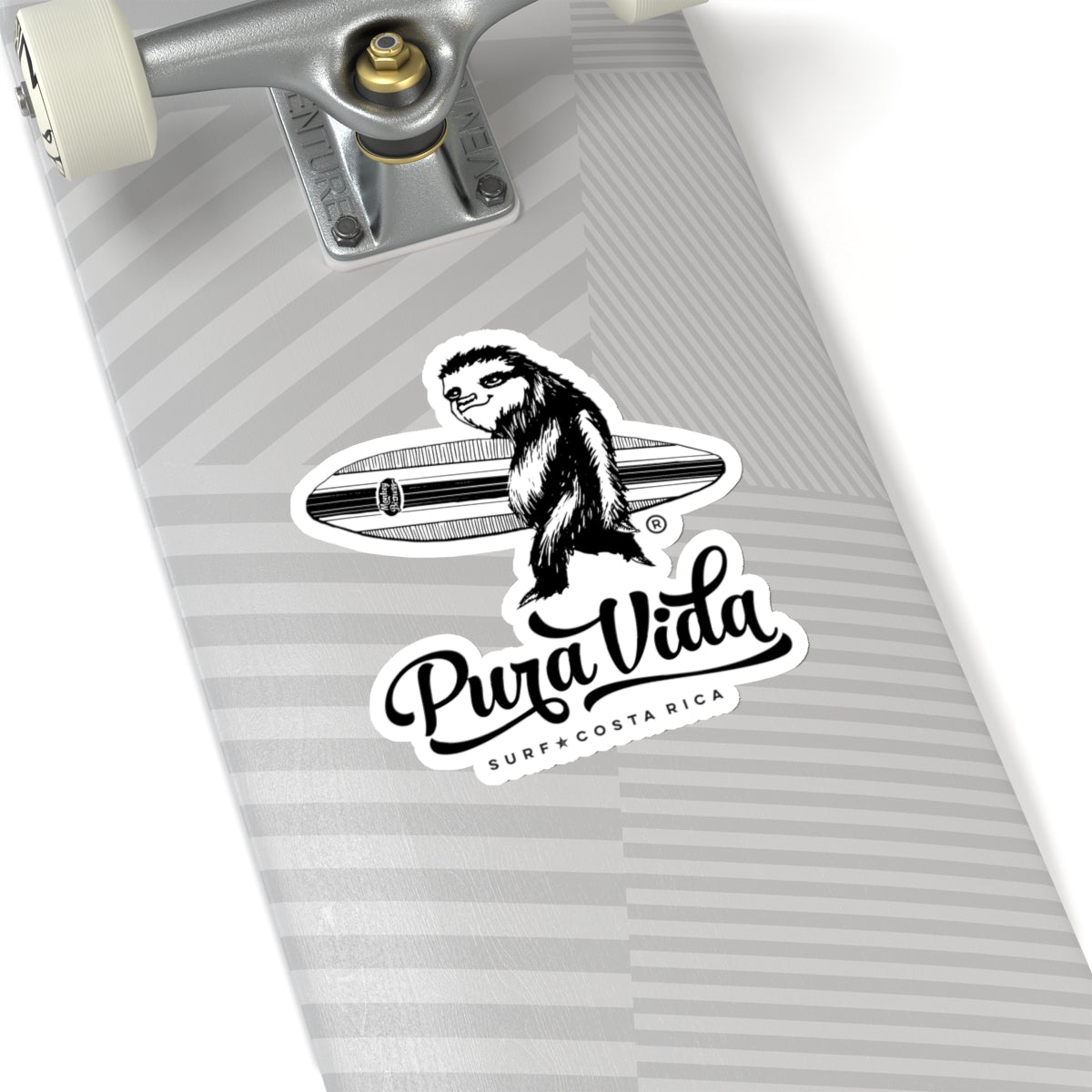 Surfing Sloth Die-Cut Sticker