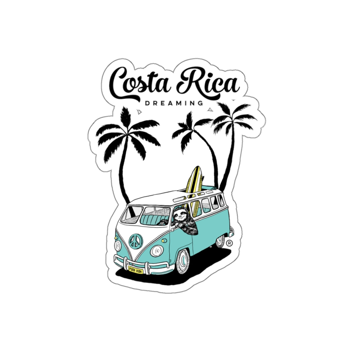 Costa Rica Dreaming Die Cut Sticker