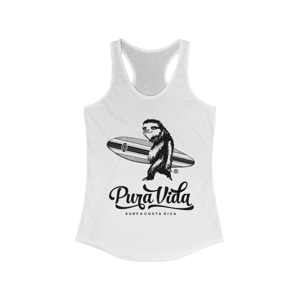 Surfing Sloth Women's Racerback Tank