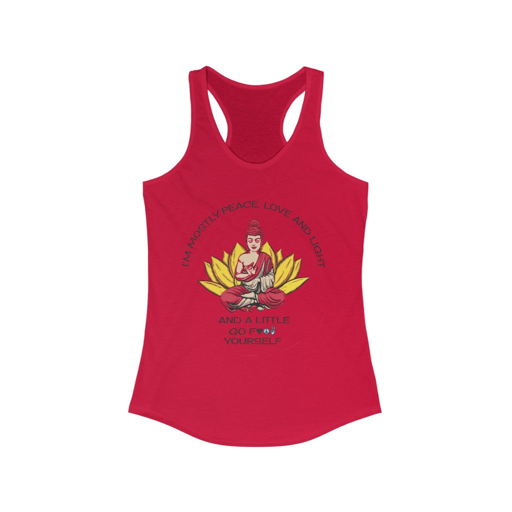 Mostly Love and Light... Women's Racerback Tank