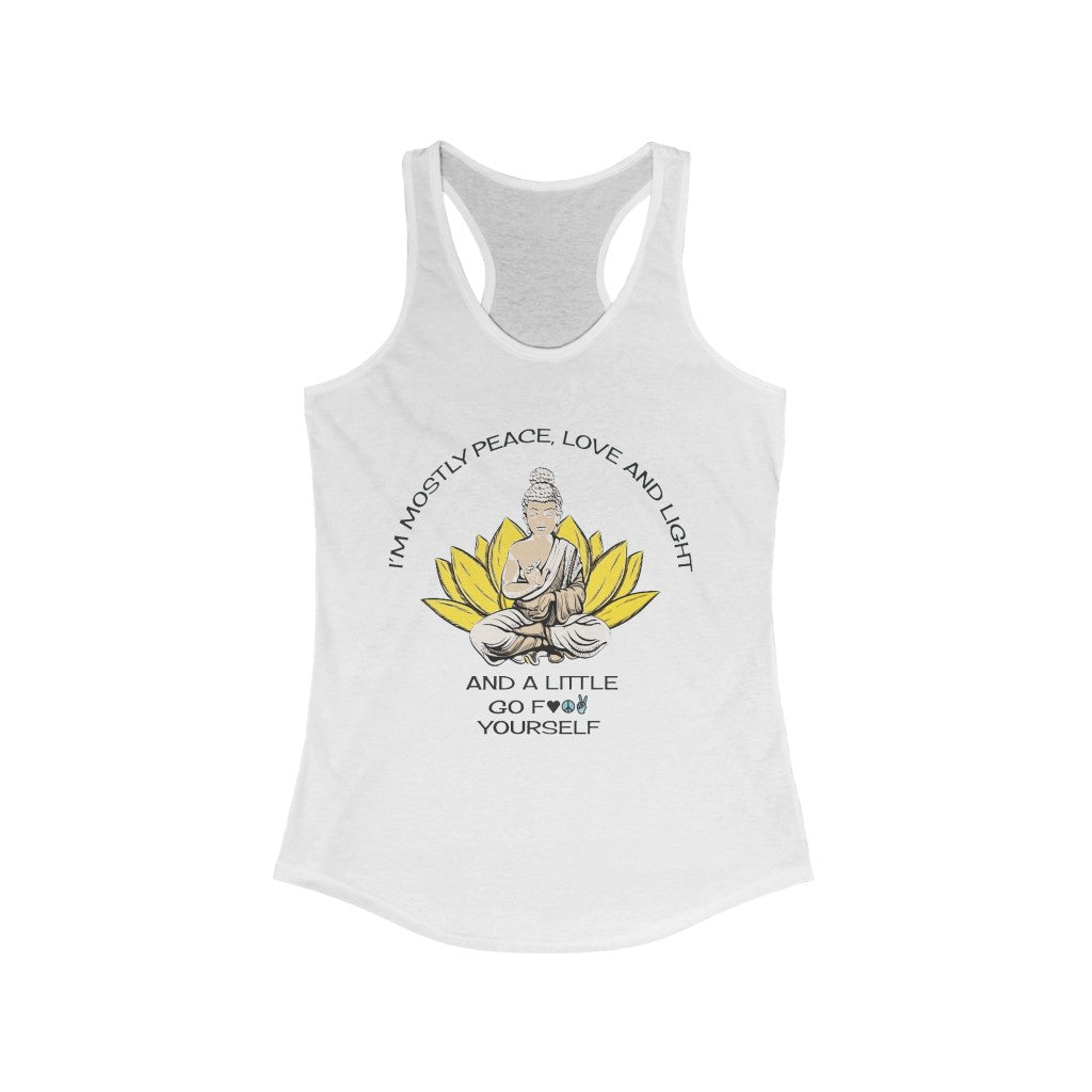Mostly Love and Light... Women's Racerback Tank
