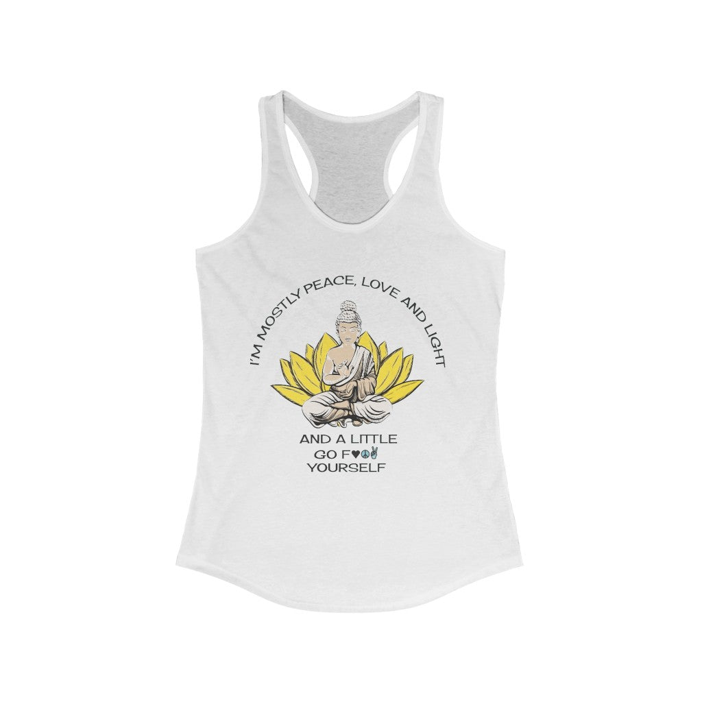 Mostly Love and Light...  Women's Racerback Tank