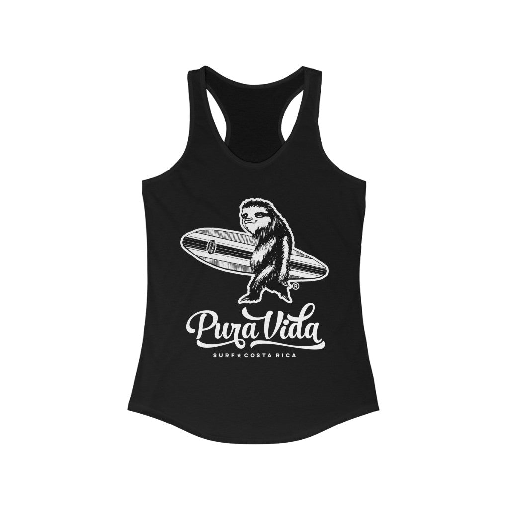Surfing Sloth Women's Racerback Tank