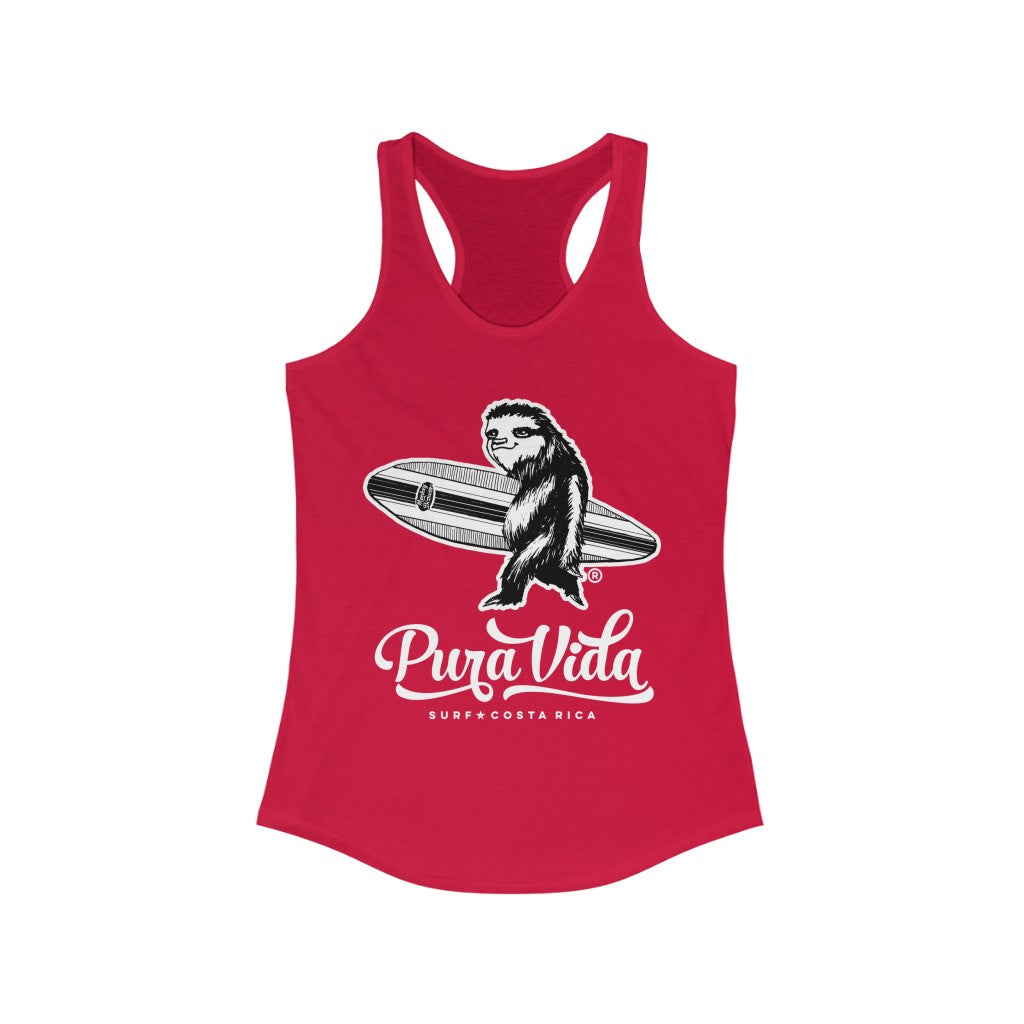 Surfing Sloth Women's Racerback Tank