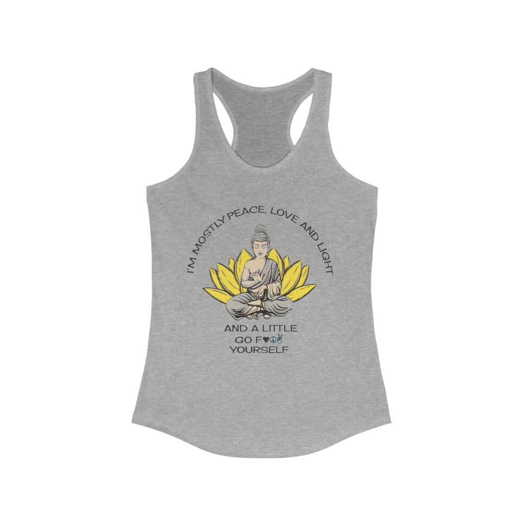 Mostly Love and Light... Women's Racerback Tank