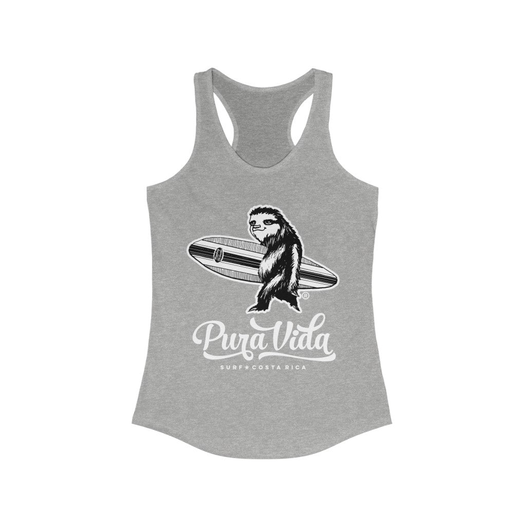 Surfing Sloth Women's Racerback Tank