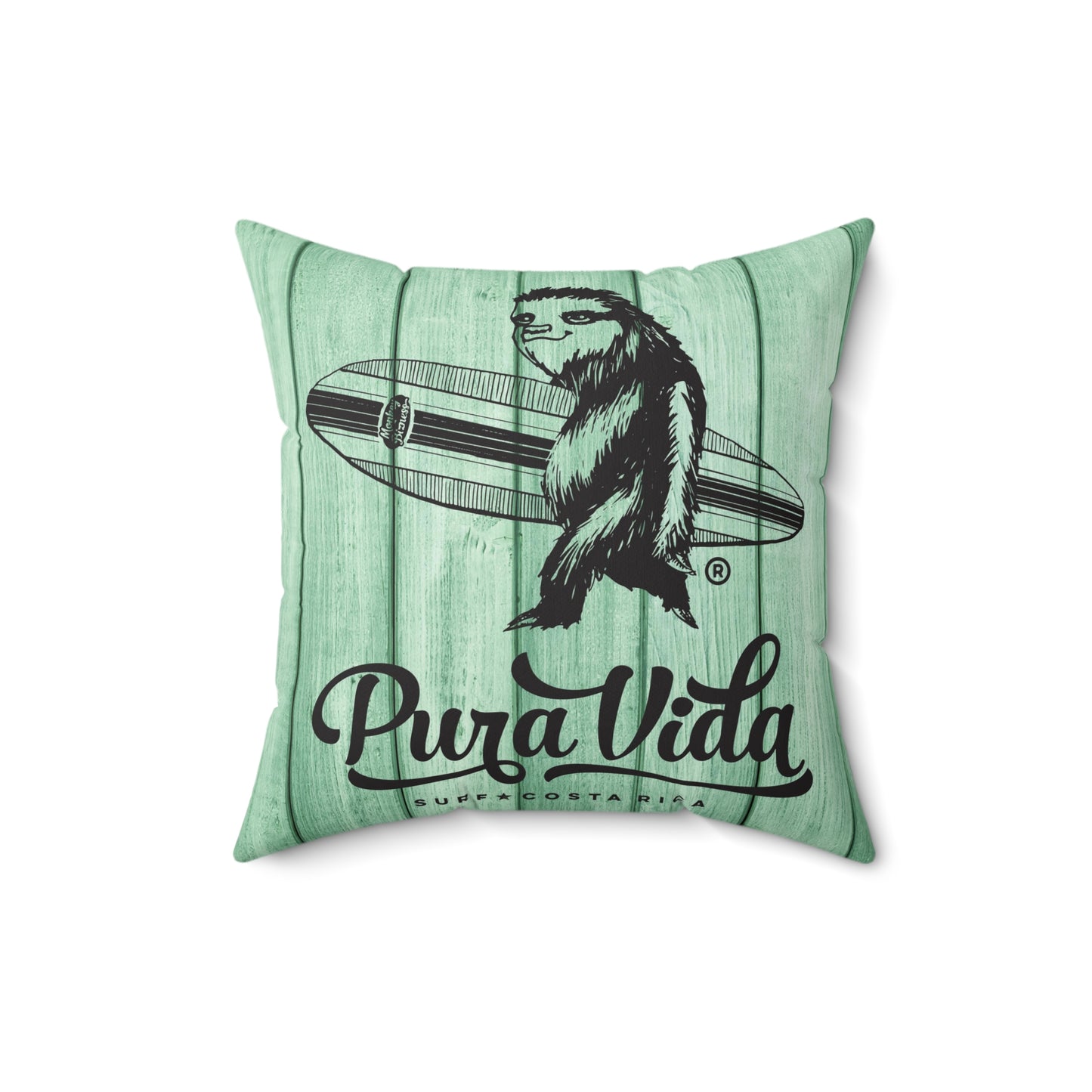 Surfing Sloth Pillow with Insert