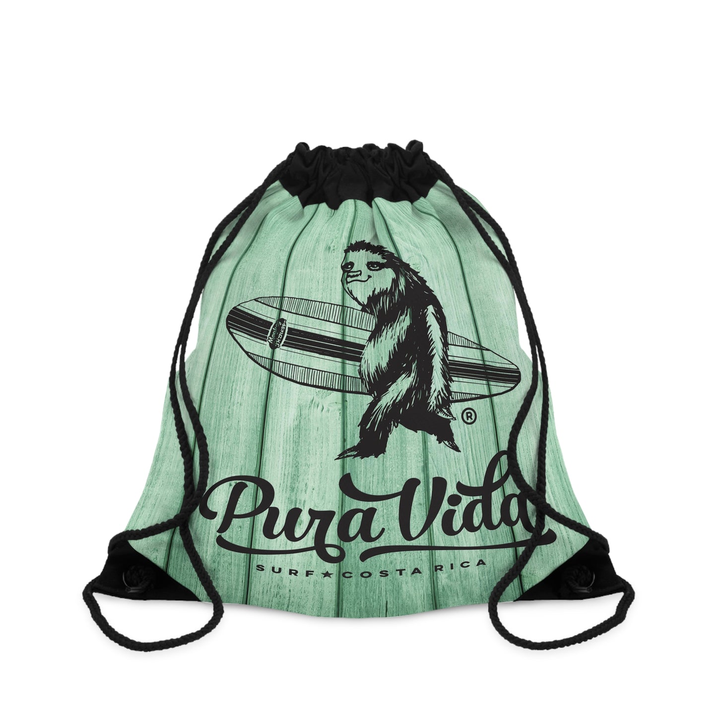 Surfer Sloth Drawstring Backpack